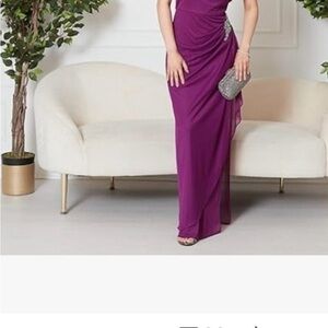 Alex Evenings Vibrant Purple Dress With embellishment